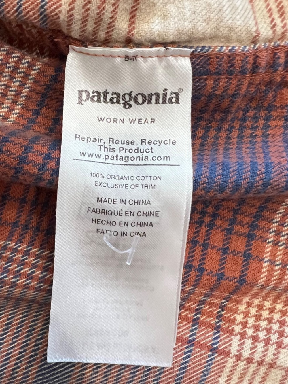 Patagonia Fjord Men’s Brown Plaid Flannel Shirt Long Sleeve Medium - Picture 5 of 8